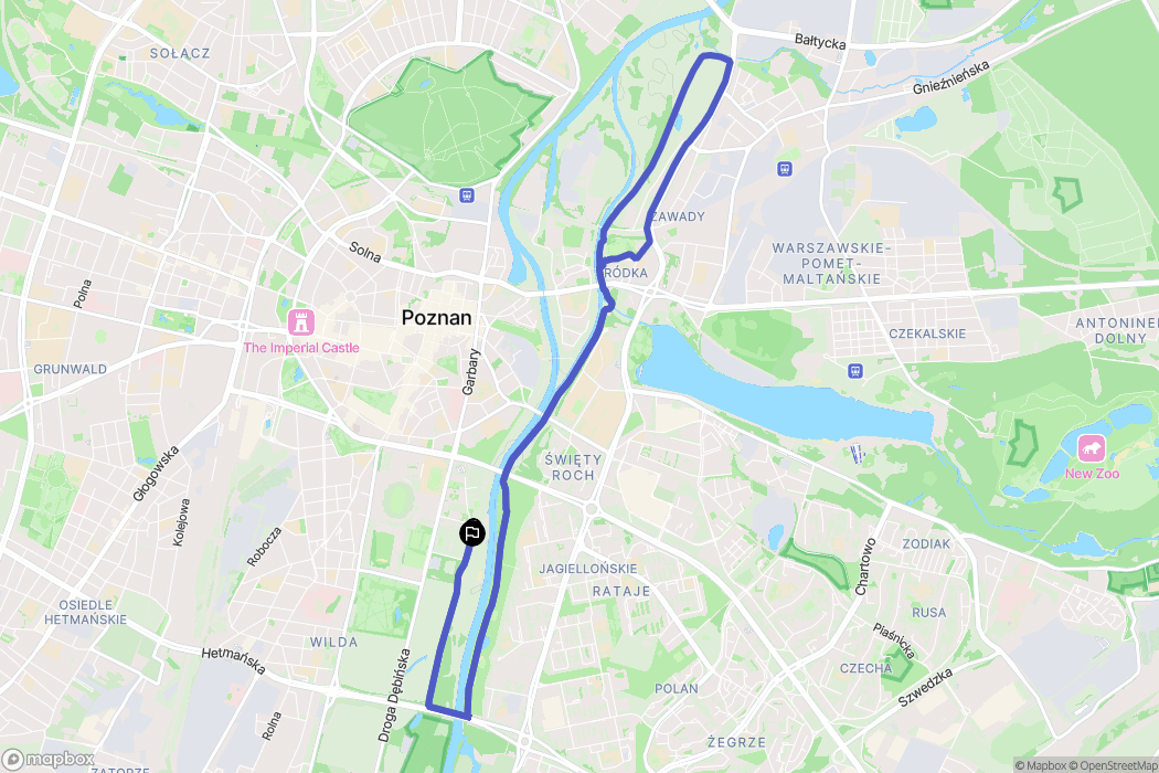 Poznań: mapa trasy - Poland