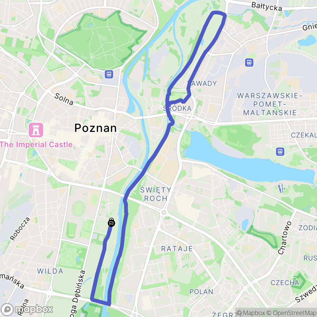 Poznań: mapa trasy - Poland