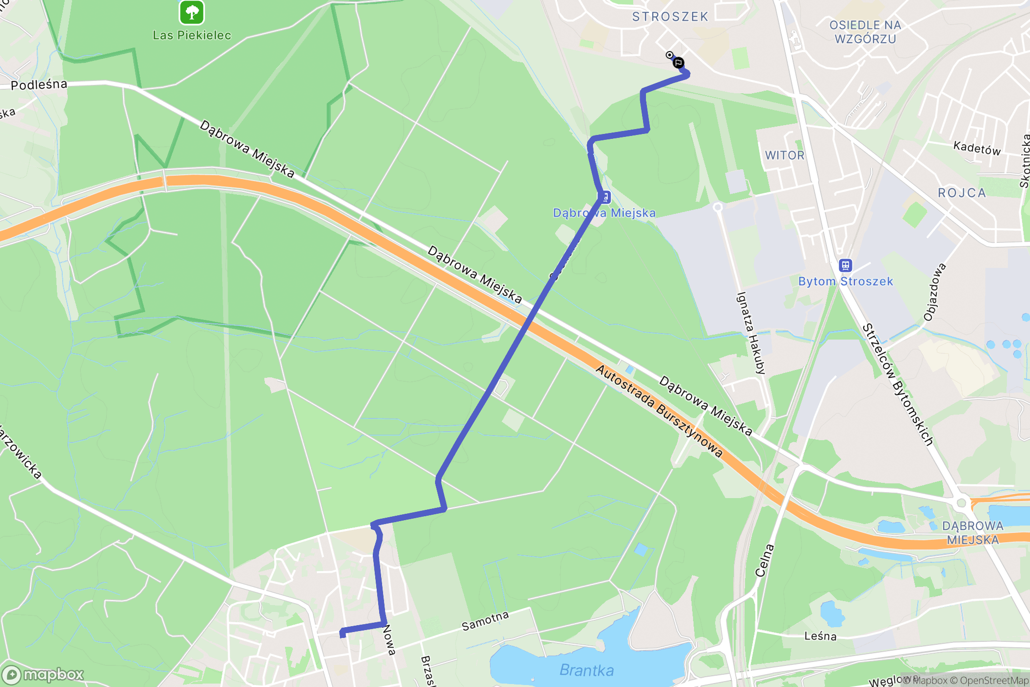 Bytom: mapa trasy - Poland