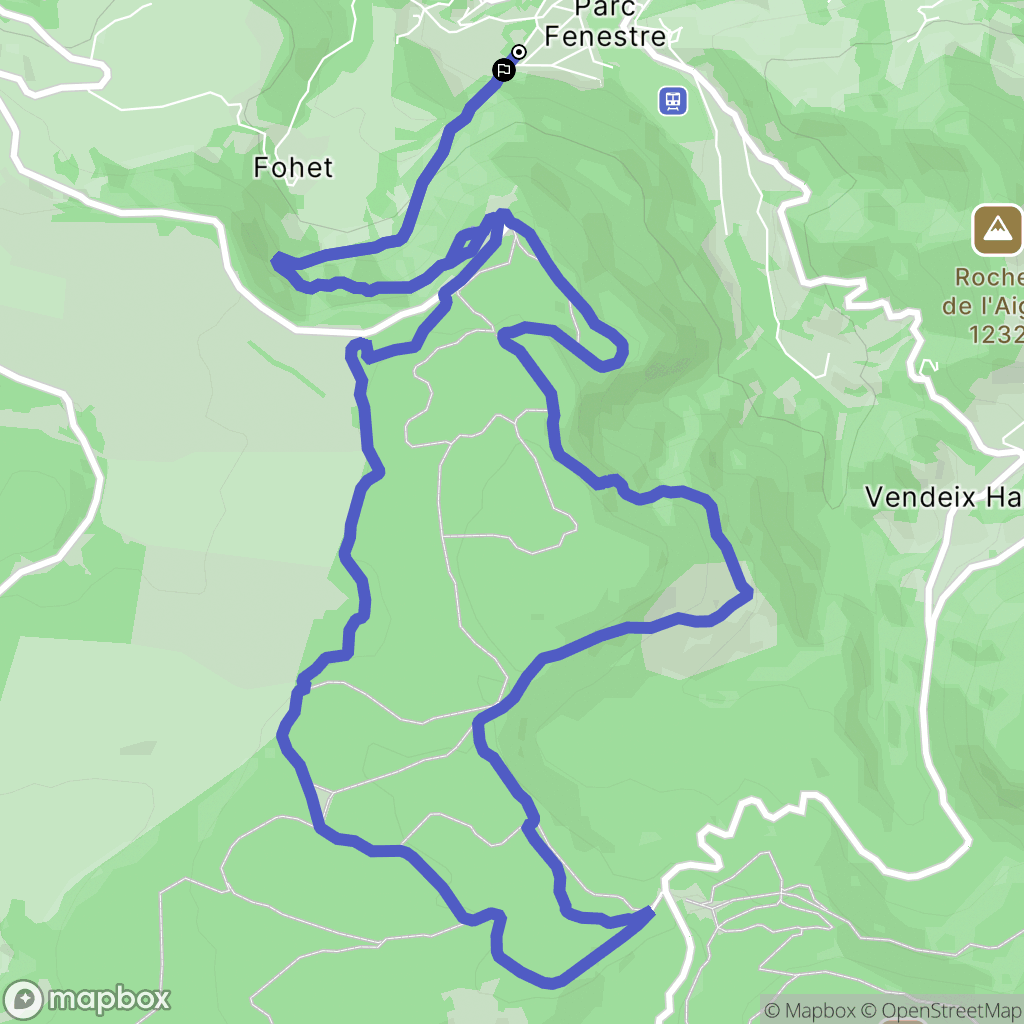 La Bourboule : carte du parcours de randonnée - France