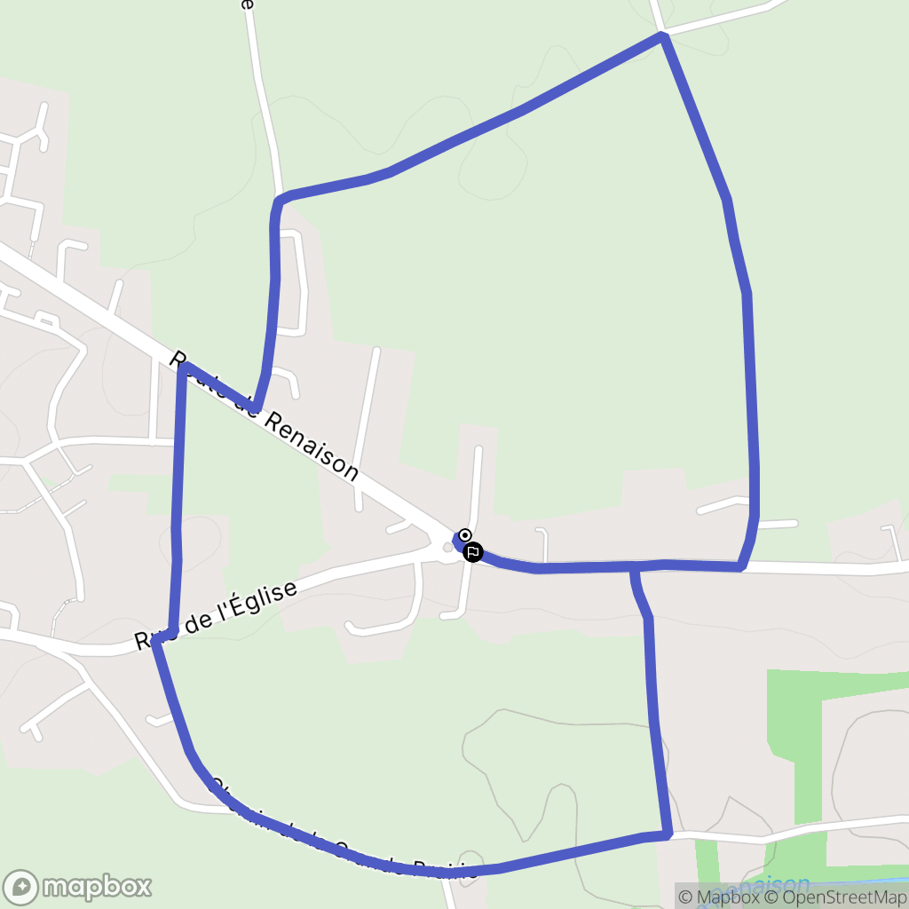 Saint-Léger-sur-Roanne : carte du parcours de randonnée - France