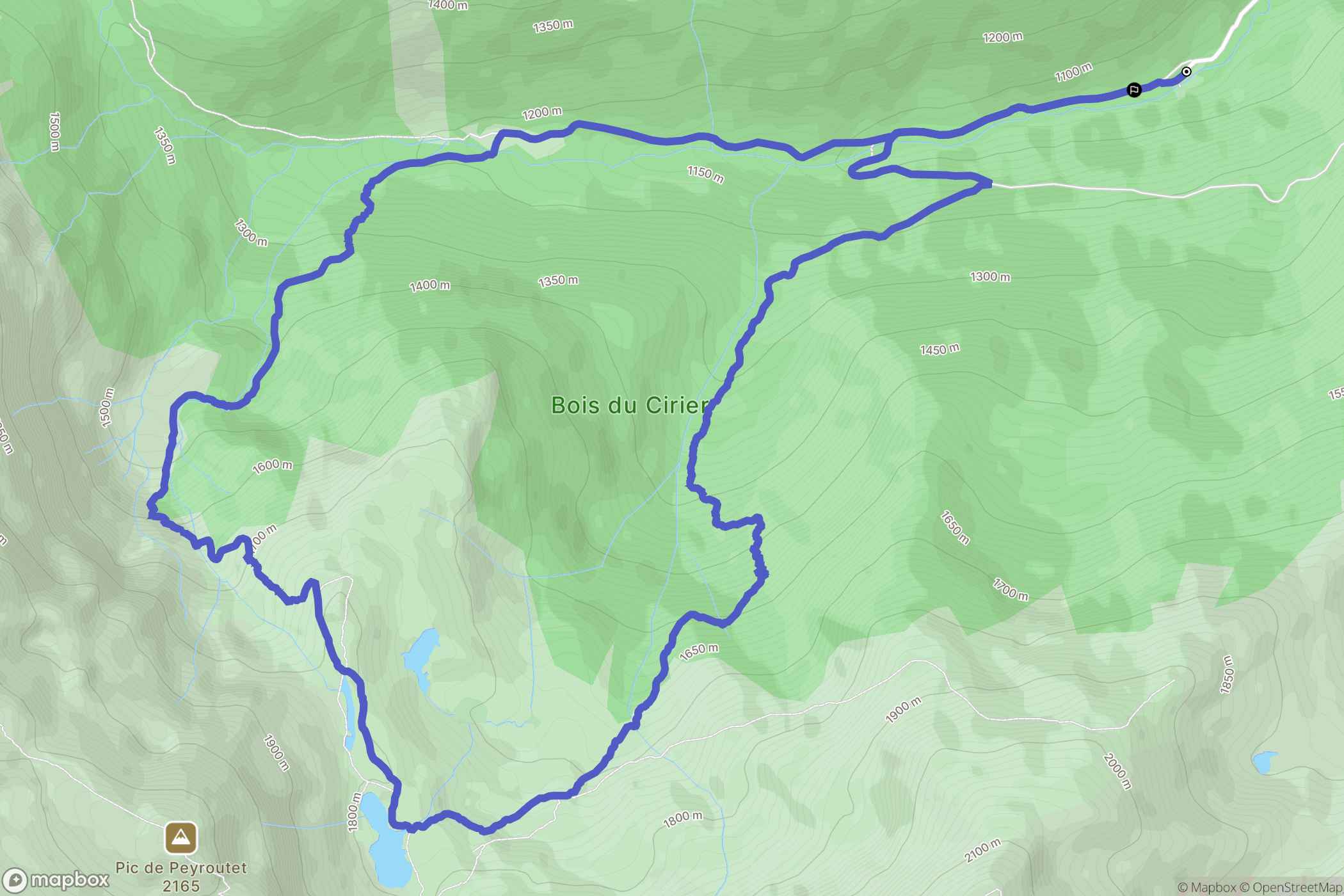 Rabat-les-Trois-Seigneurs : carte du parcours de randonnée - France