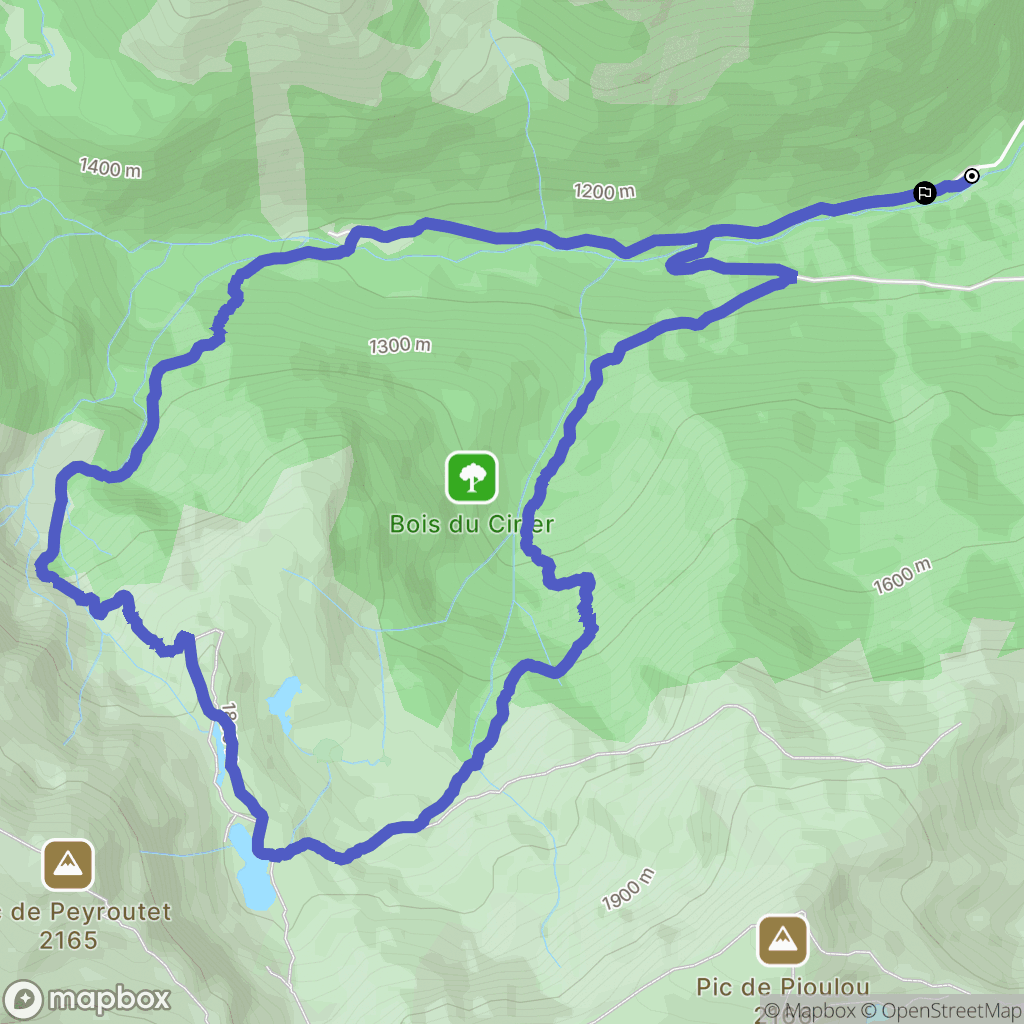 Rabat-les-Trois-Seigneurs : carte du parcours de randonnée - France