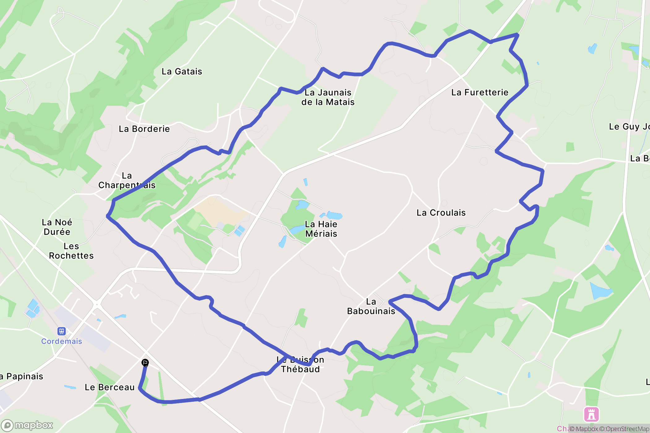 Cordemais : carte du parcours de randonnée - France