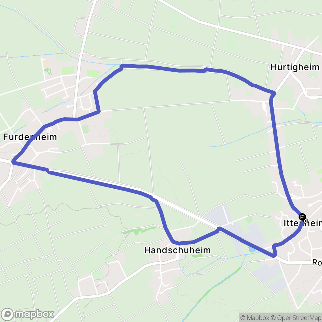 Ittenheim : carte du parcours de randonnée - France