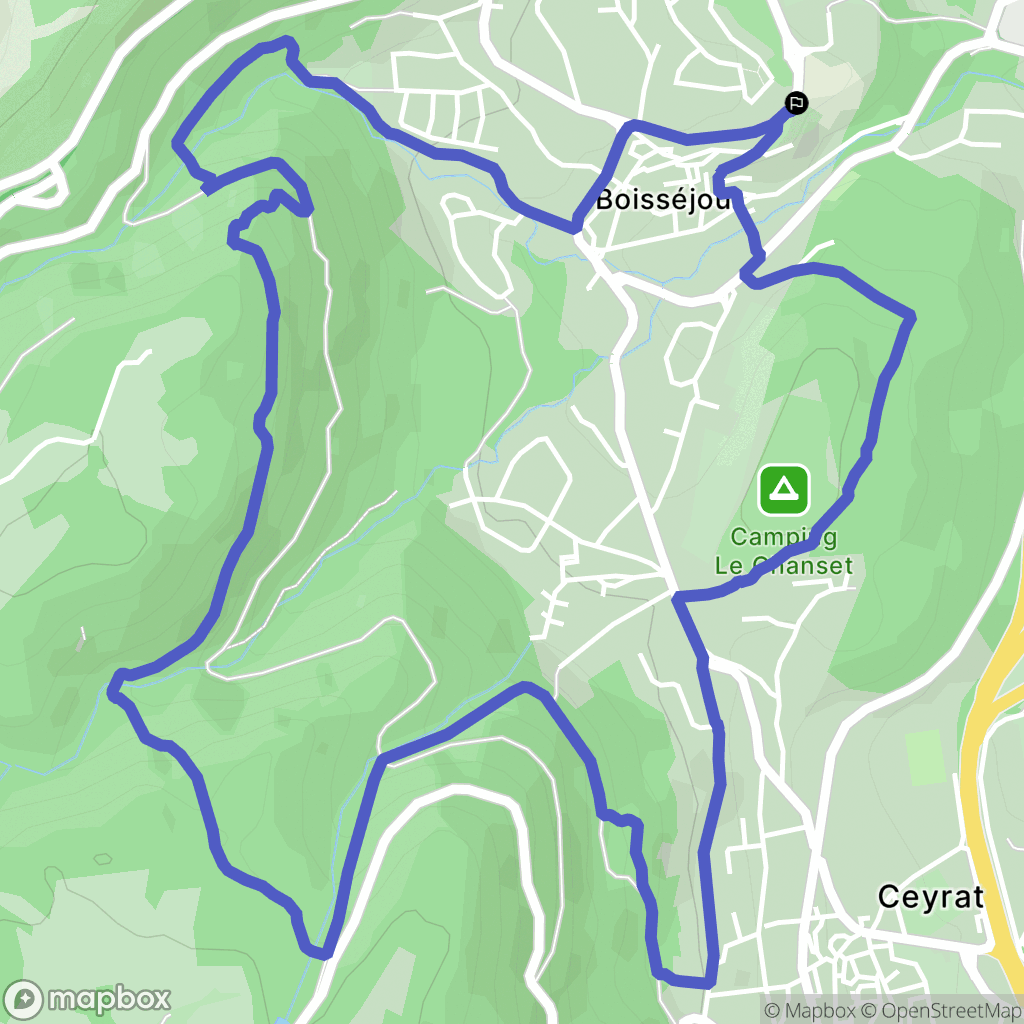 Ceyrat : carte du parcours de randonnée - France