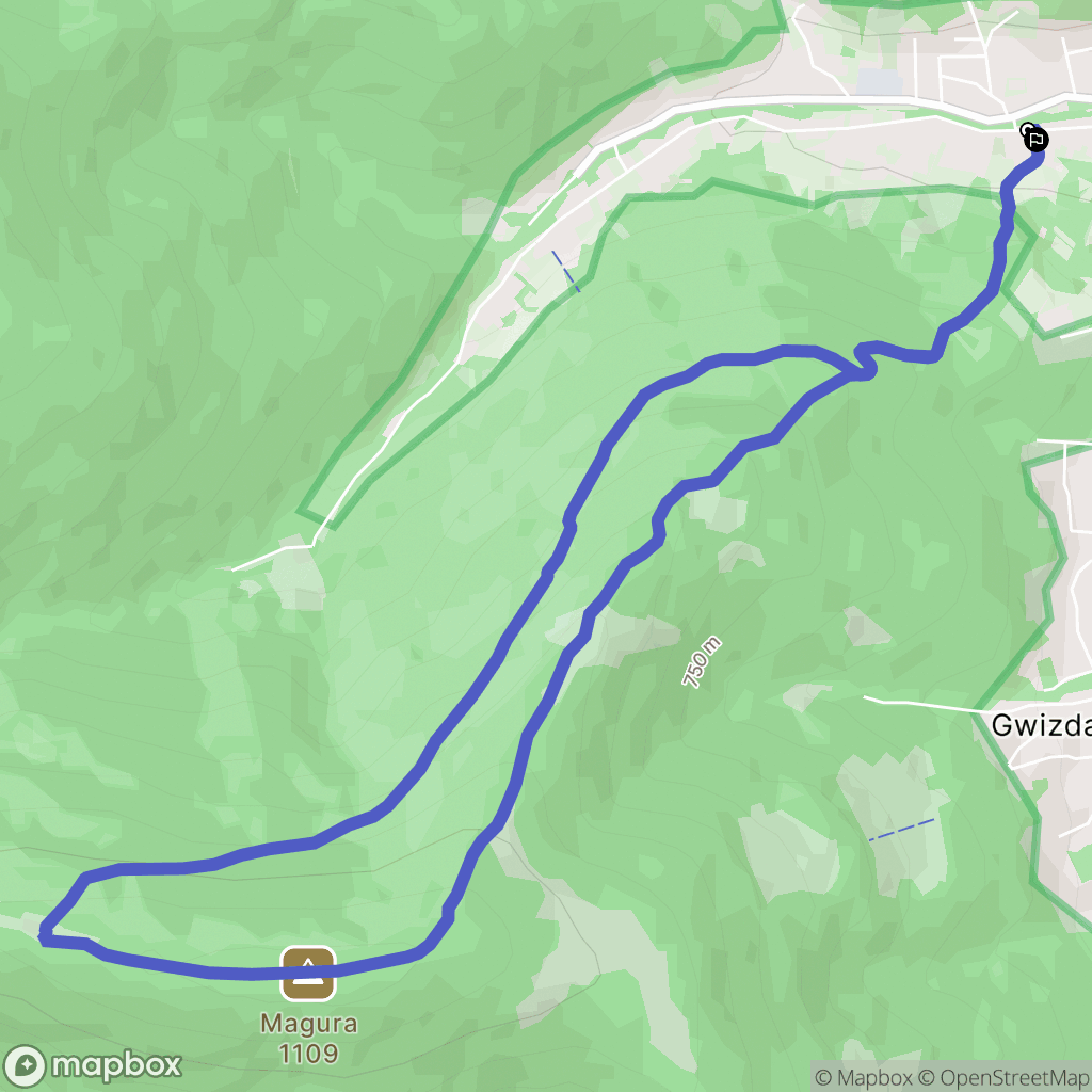 Bystra: mapa trasy - Poland