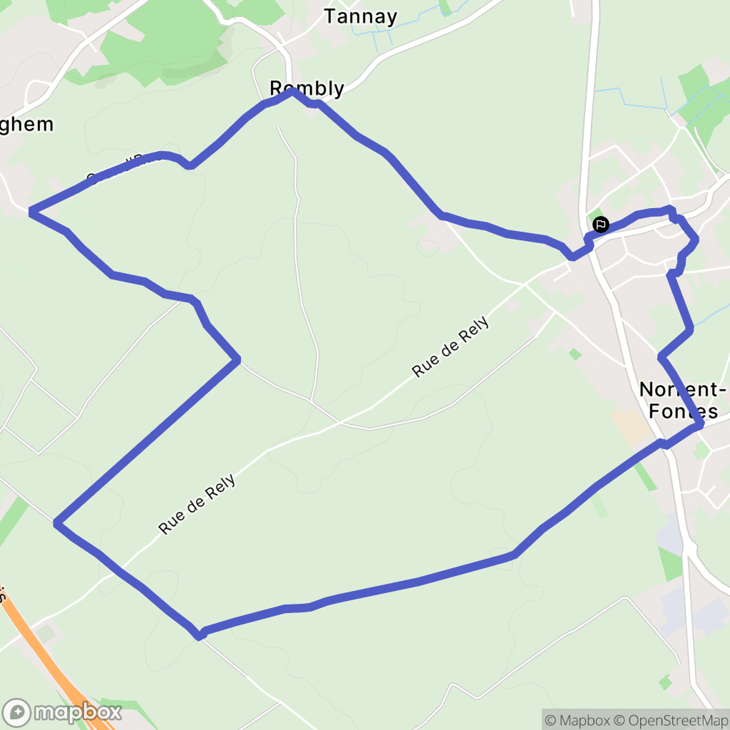 Norrent-Fontes : carte du parcours de randonnée - France