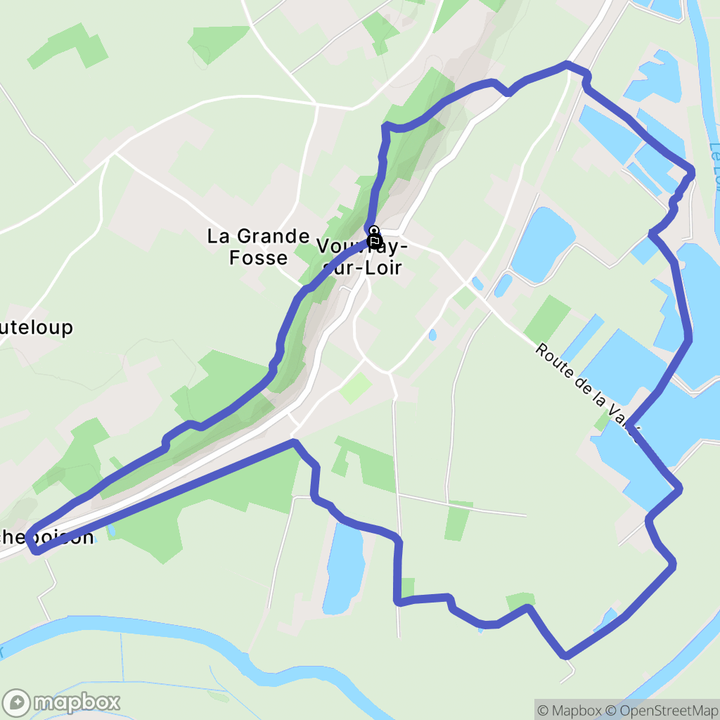 Montval-sur-Loir : carte du parcours de randonnée - France