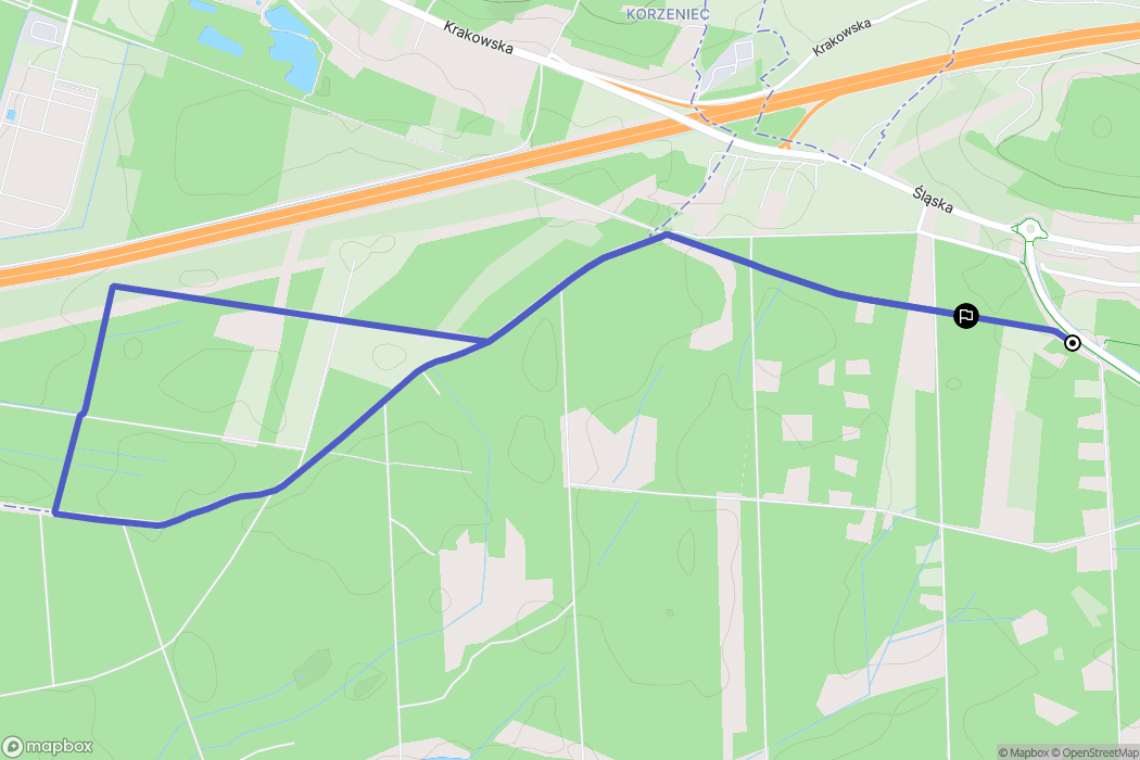 Chrzanów: mapa trasy - Poland