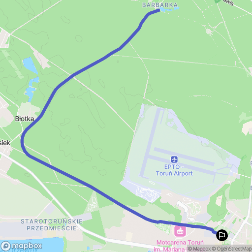 Toruń: mapa trasy - Poland