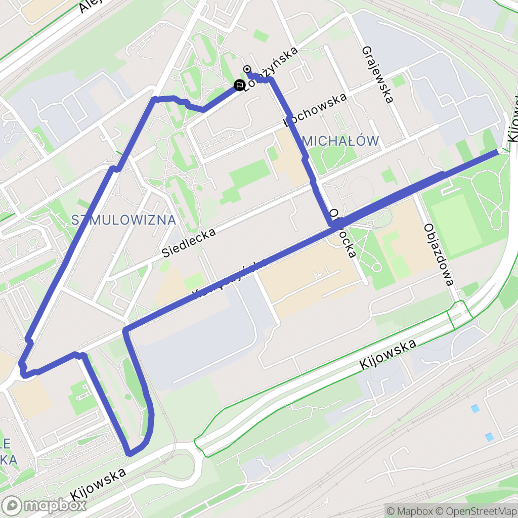 Warszawa: mapa trasy - Poland