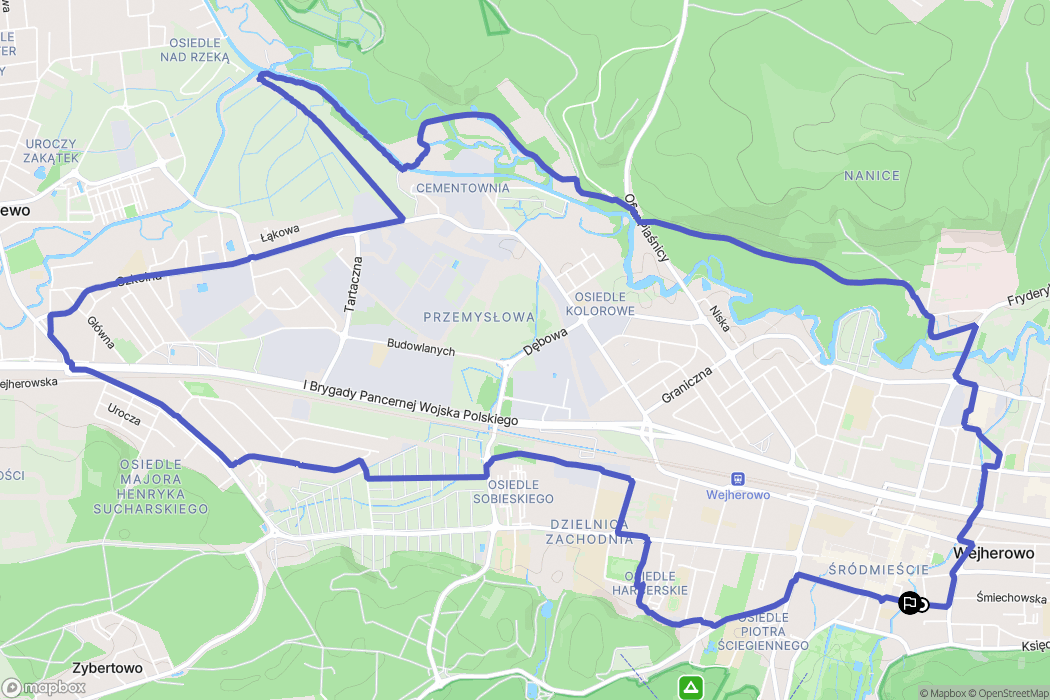 Wejherowo: mapa trasy - Poland