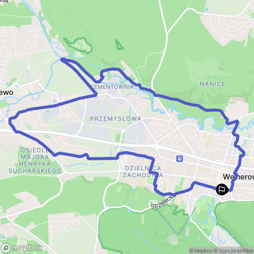 Wejherowo: mapa trasy - Poland