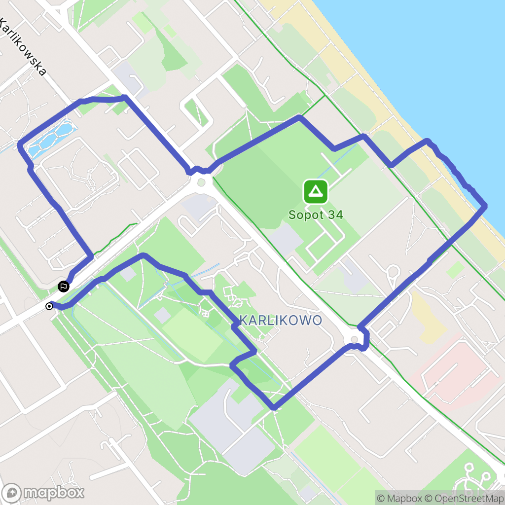Sopot: mapa trasy - Poland