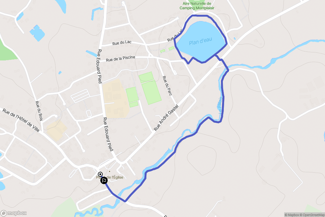 Saint-Aubin-le-Cloud : carte du parcours de randonnée - France