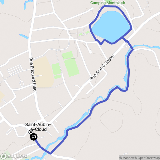Saint-Aubin-le-Cloud : carte du parcours de randonnée - France