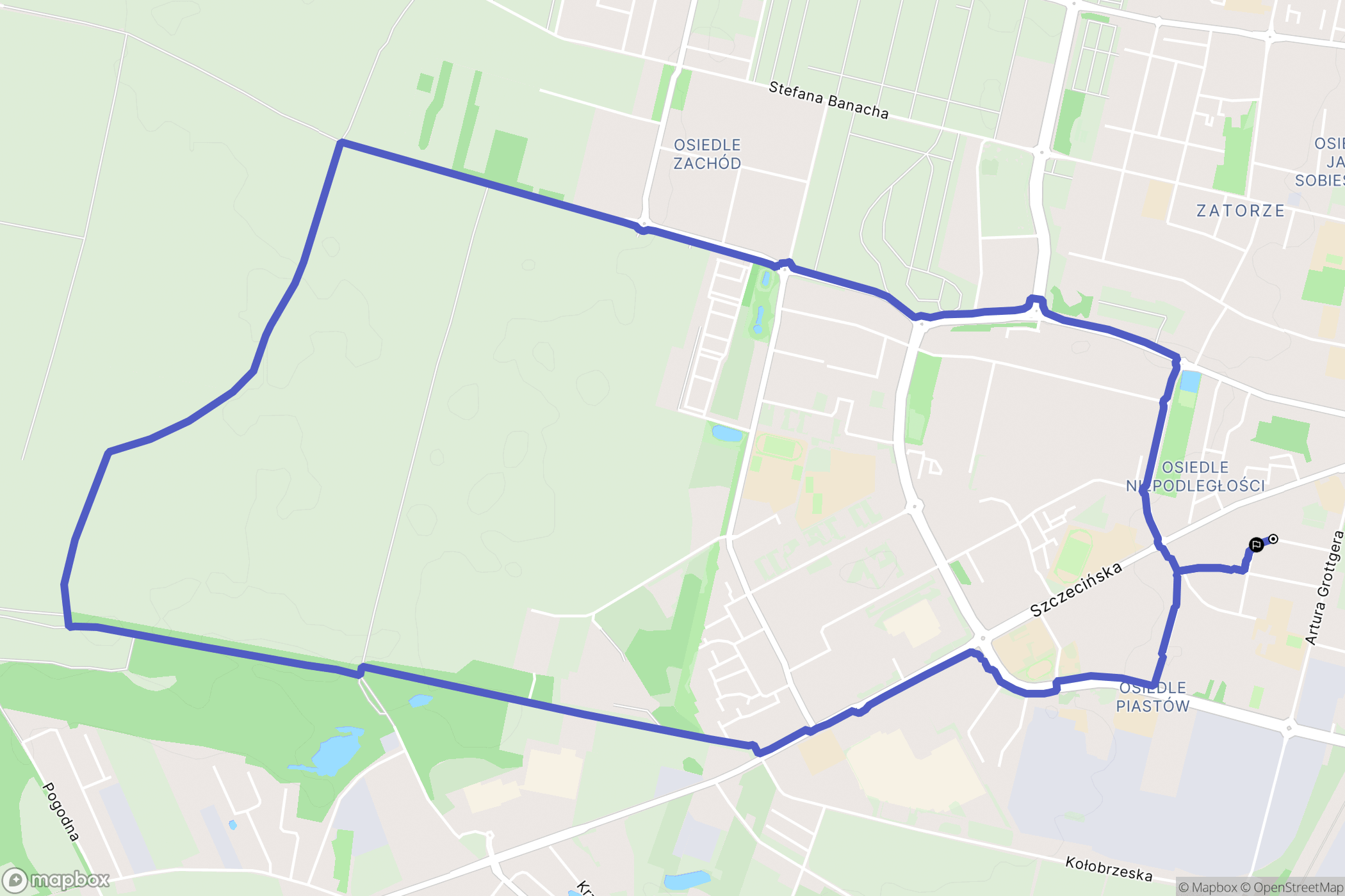 Słupsk: mapa trasy - Poland