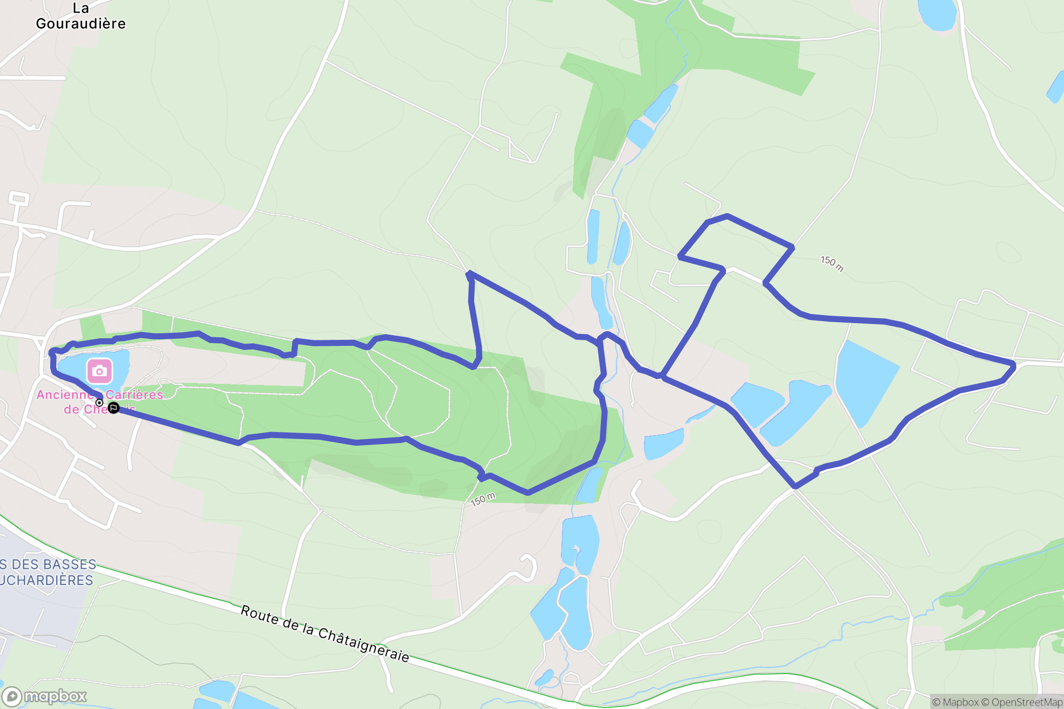 Cheffois : carte du parcours de randonnée - France
