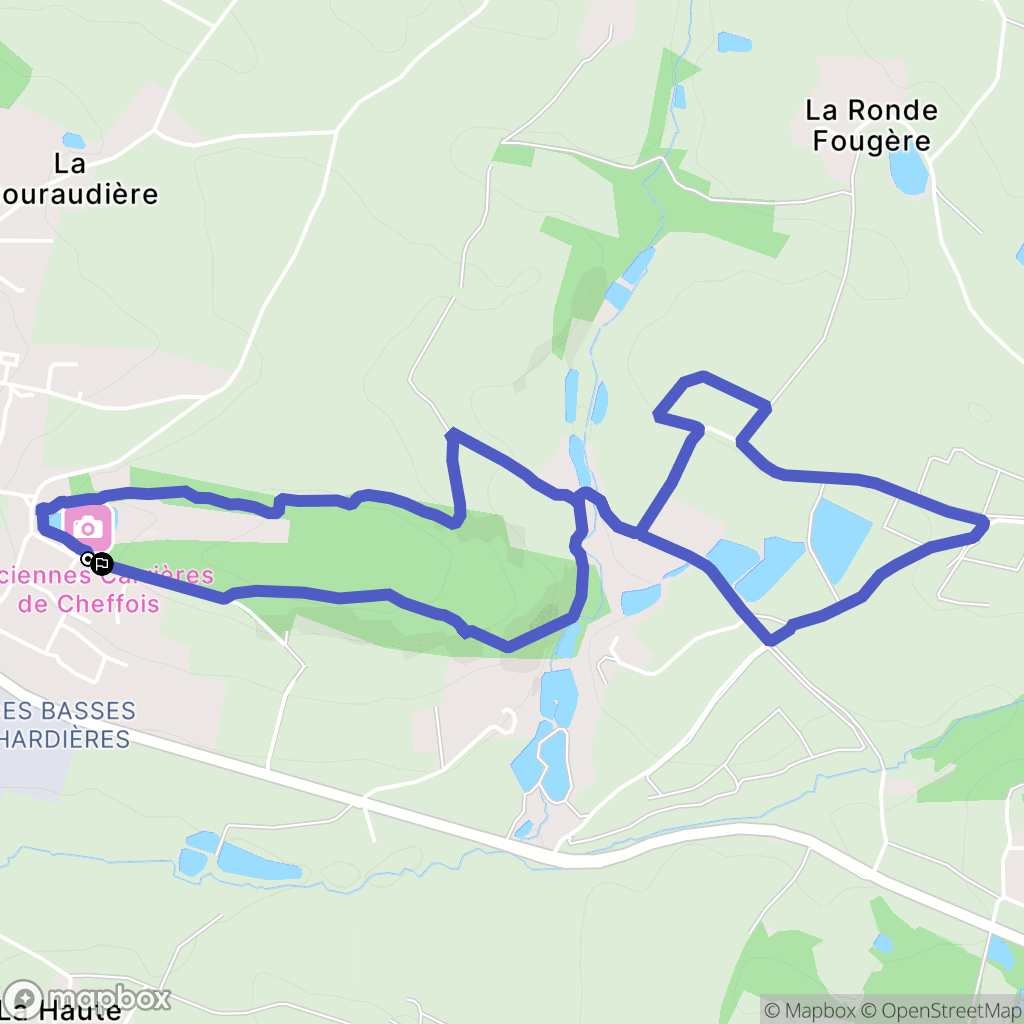 Cheffois : carte du parcours de randonnée - France
