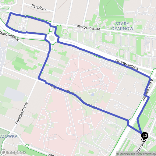 Kielce: mapa trasy - Poland