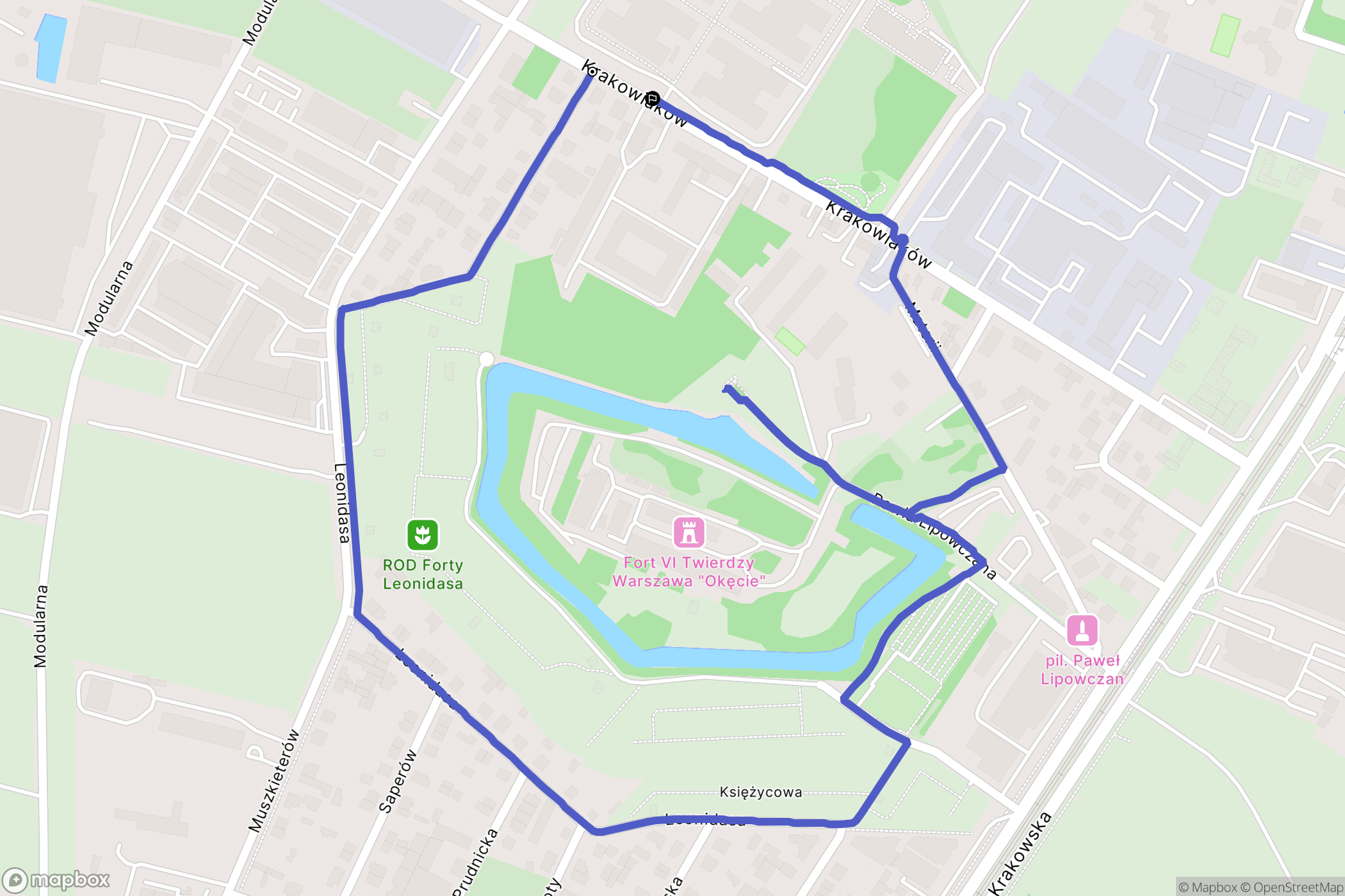 Warszawa: mapa trasy - Poland