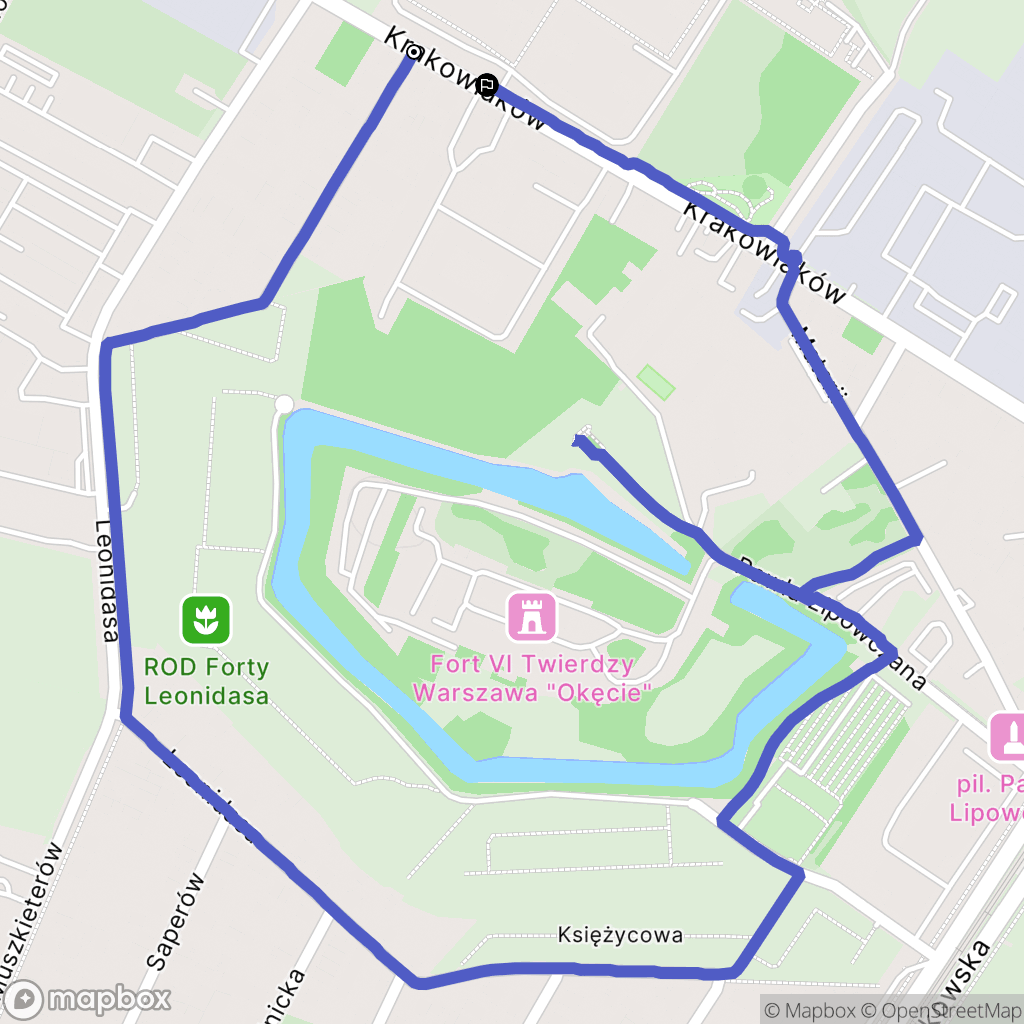 Warszawa: mapa trasy - Poland