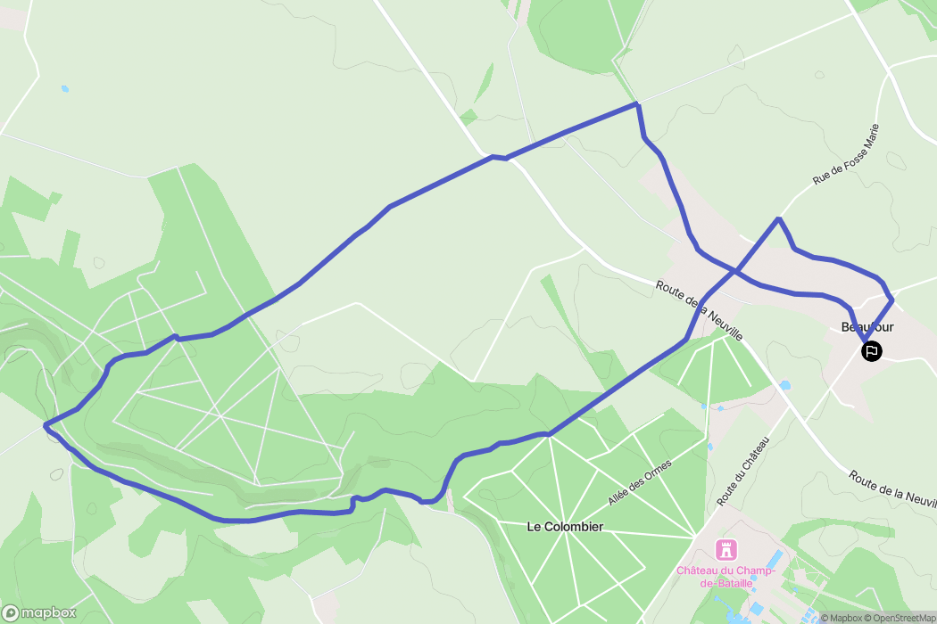 Vitot : carte du parcours de randonnée - France