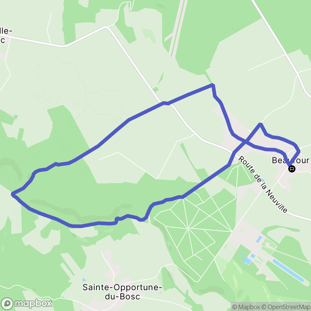 Vitot : carte du parcours de randonnée - France