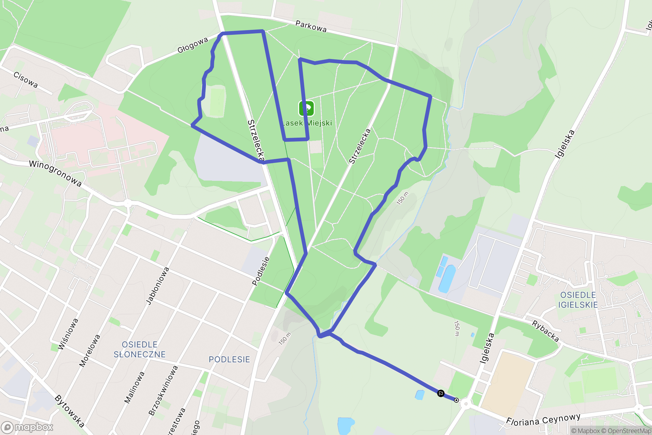 Chojnice: mapa trasy - Poland