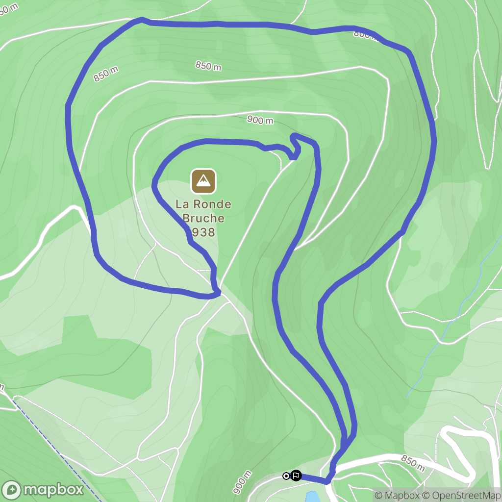 Ventron : carte du parcours de randonnée - France