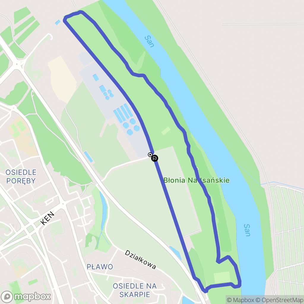 Stalowa Wola: mapa trasy - Poland