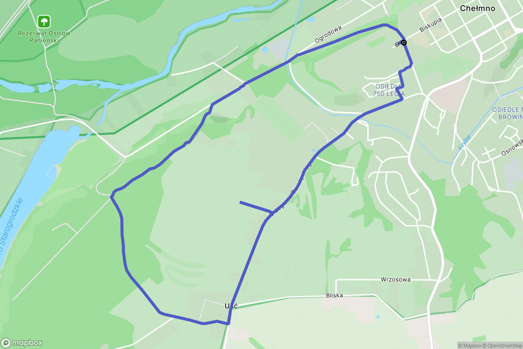Chełmno: mapa trasy - Poland