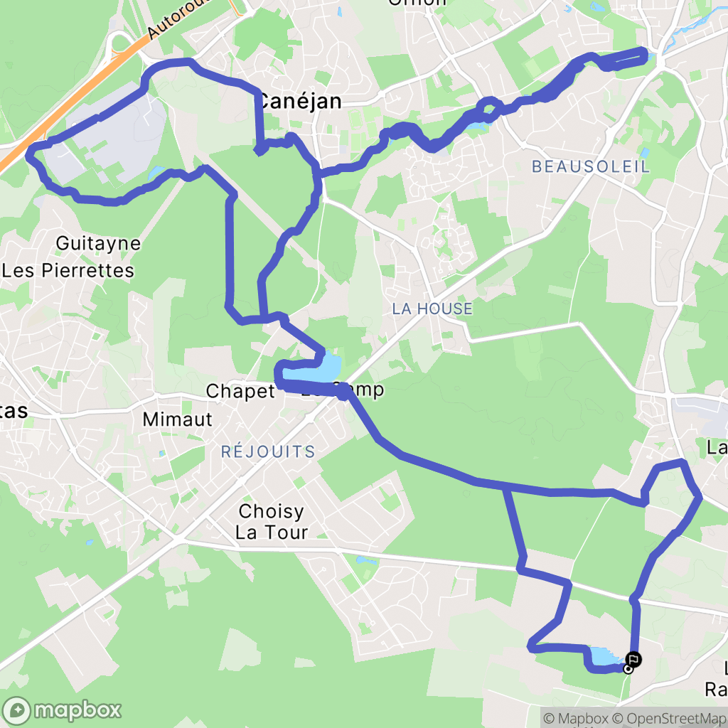 Léognan : carte du parcours de randonnée - France