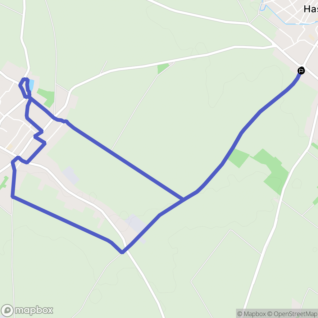 Haspres : carte du parcours de randonnée - France