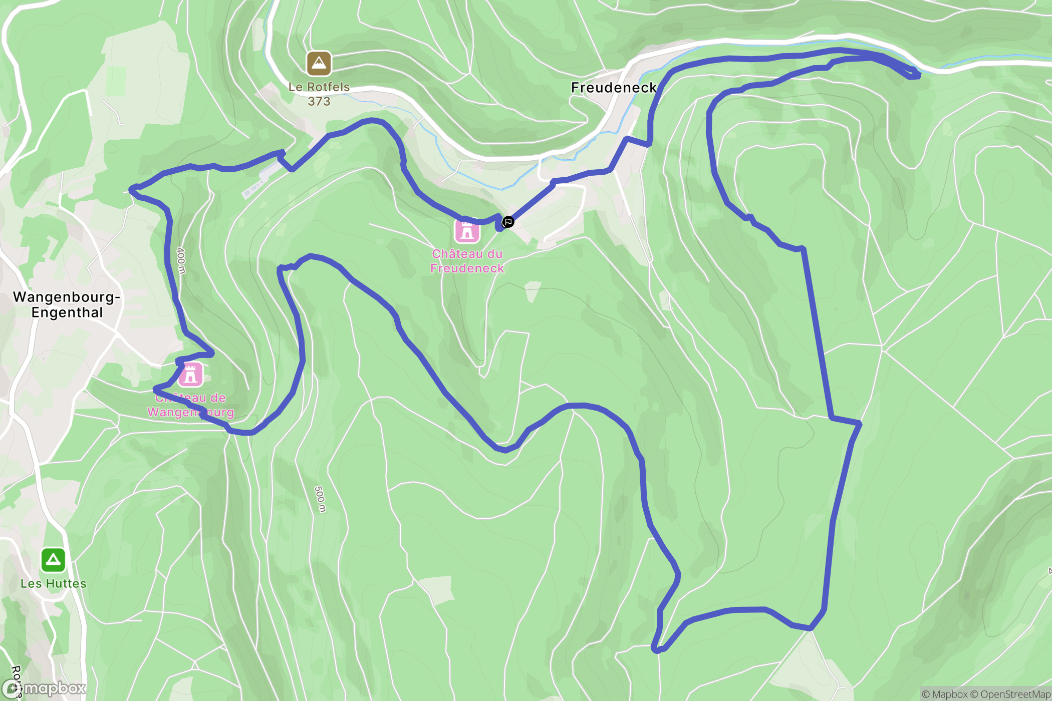 Wangenbourg-Engenthal : carte du parcours de randonnée - France