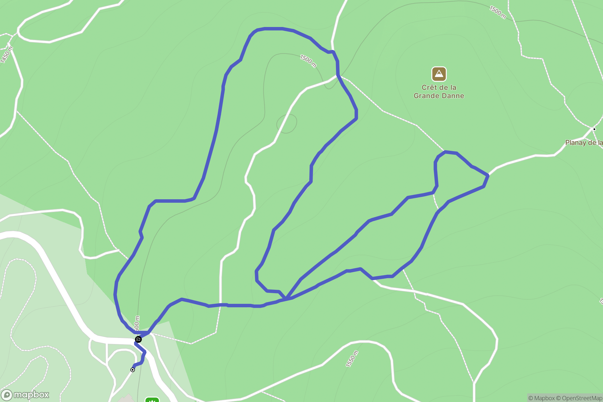 Viuz-la-Chiésaz : carte du parcours de randonnée - France