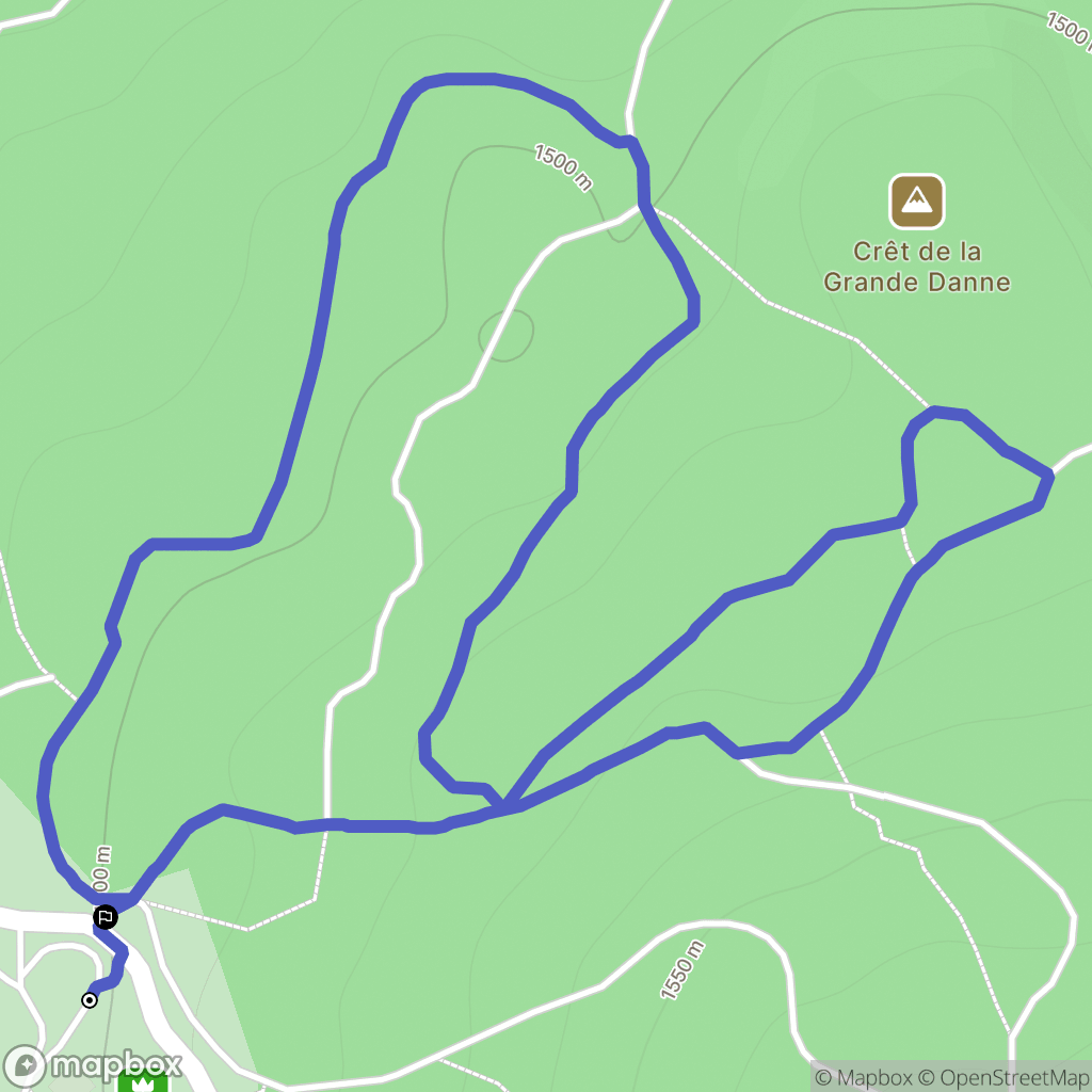 Viuz-la-Chiésaz : carte du parcours de randonnée - France