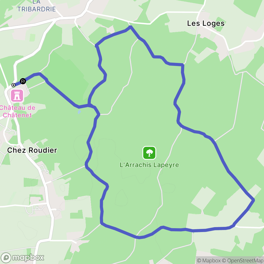 Rétaud : carte du parcours de randonnée - France