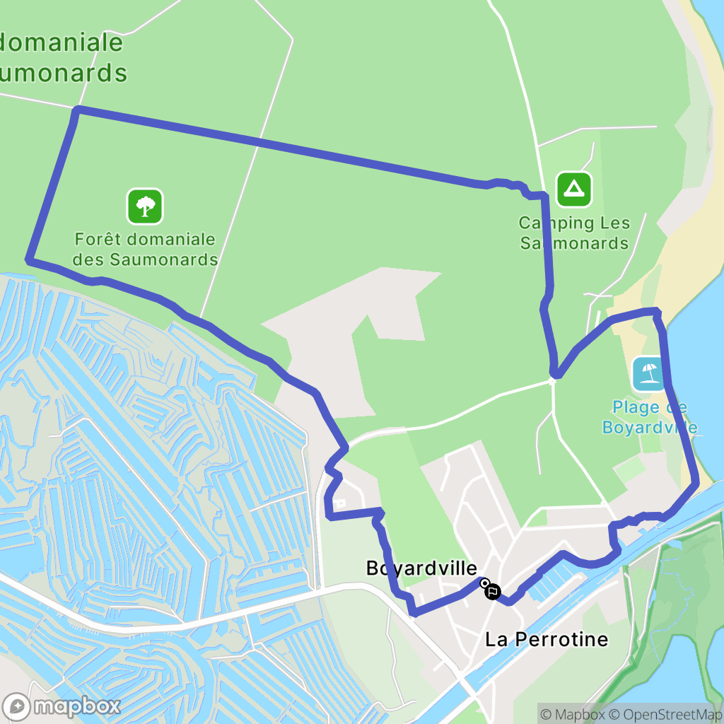 Saint-Georges-d'Oléron : carte du parcours de randonnée - France