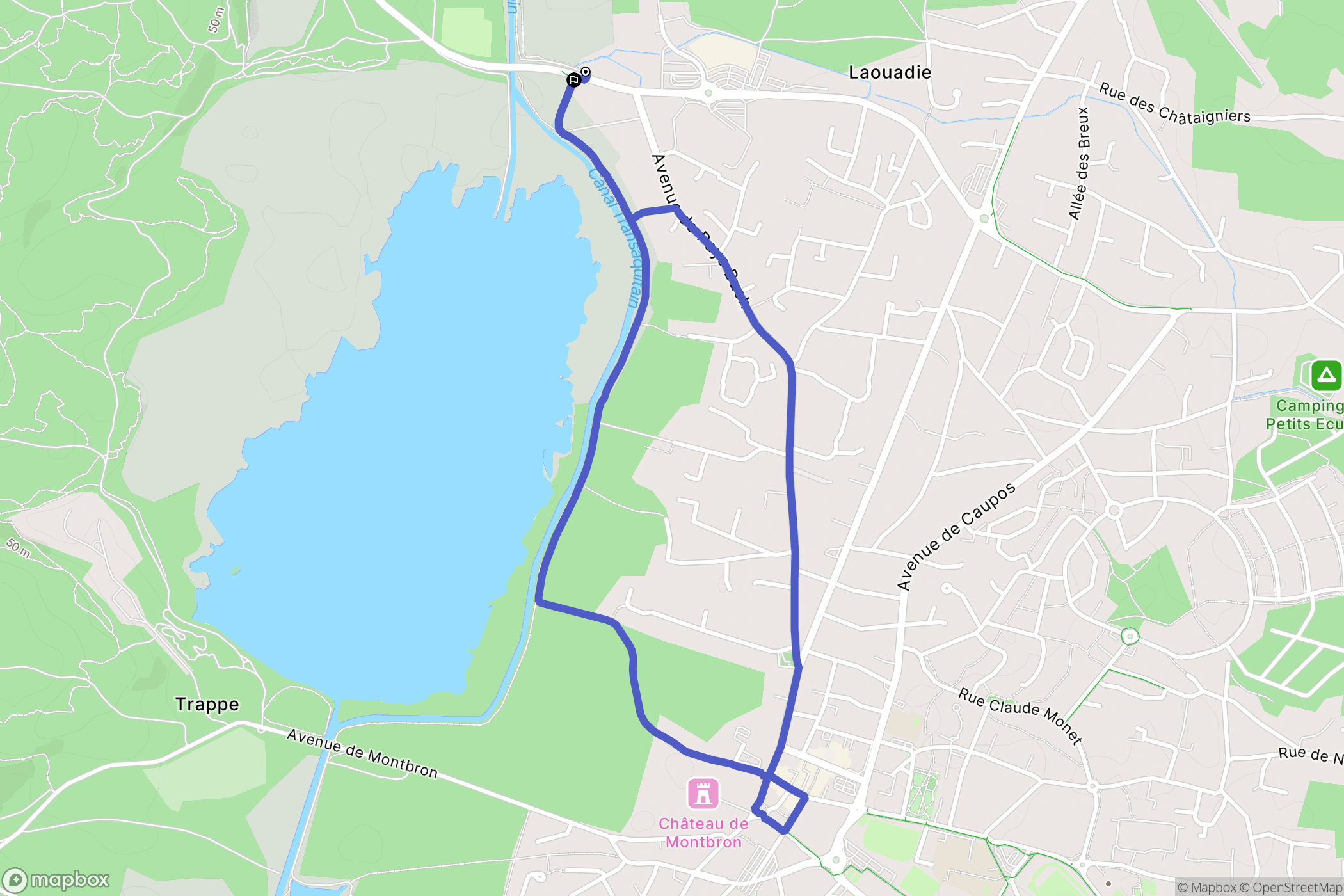 Biscarrosse : carte du parcours de randonnée - France