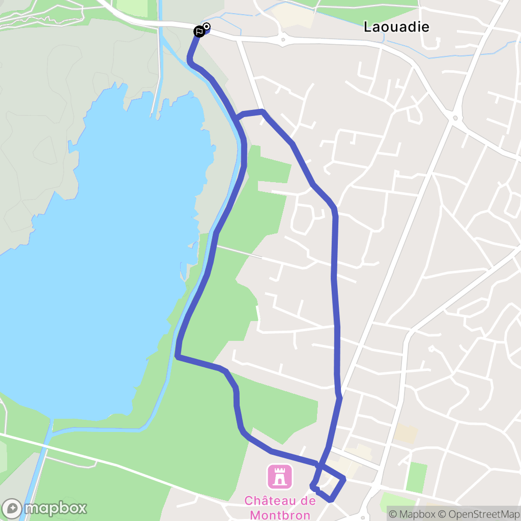 Biscarrosse : carte du parcours de randonnée - France