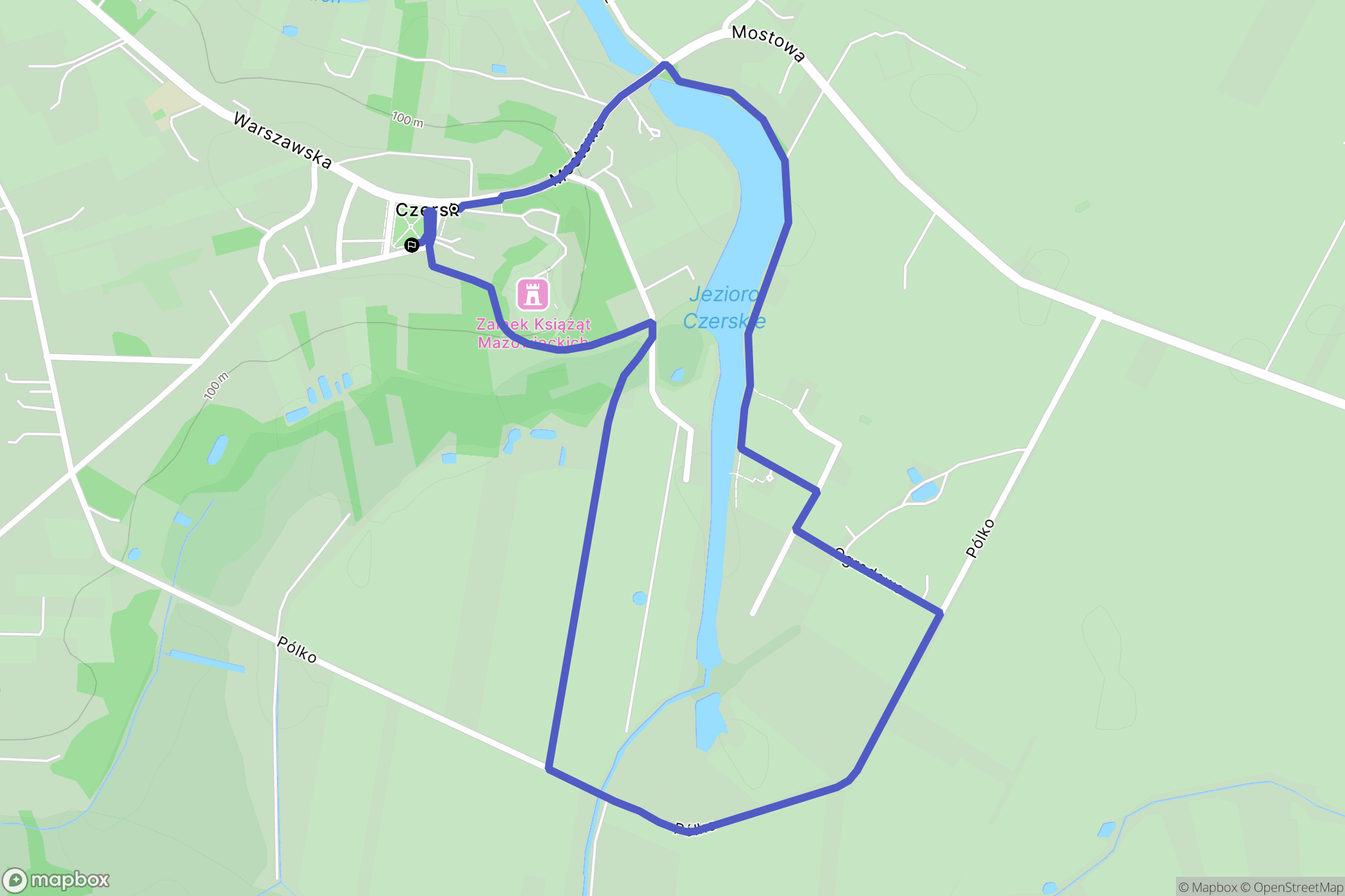 Czersk: mapa trasy - Poland
