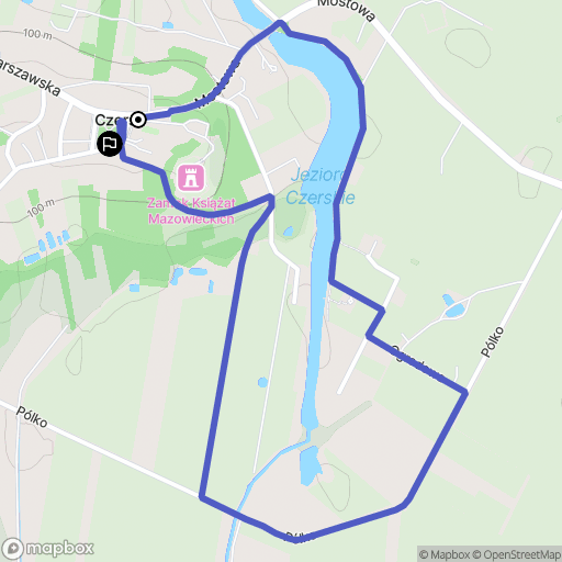 Czersk: mapa trasy - Poland