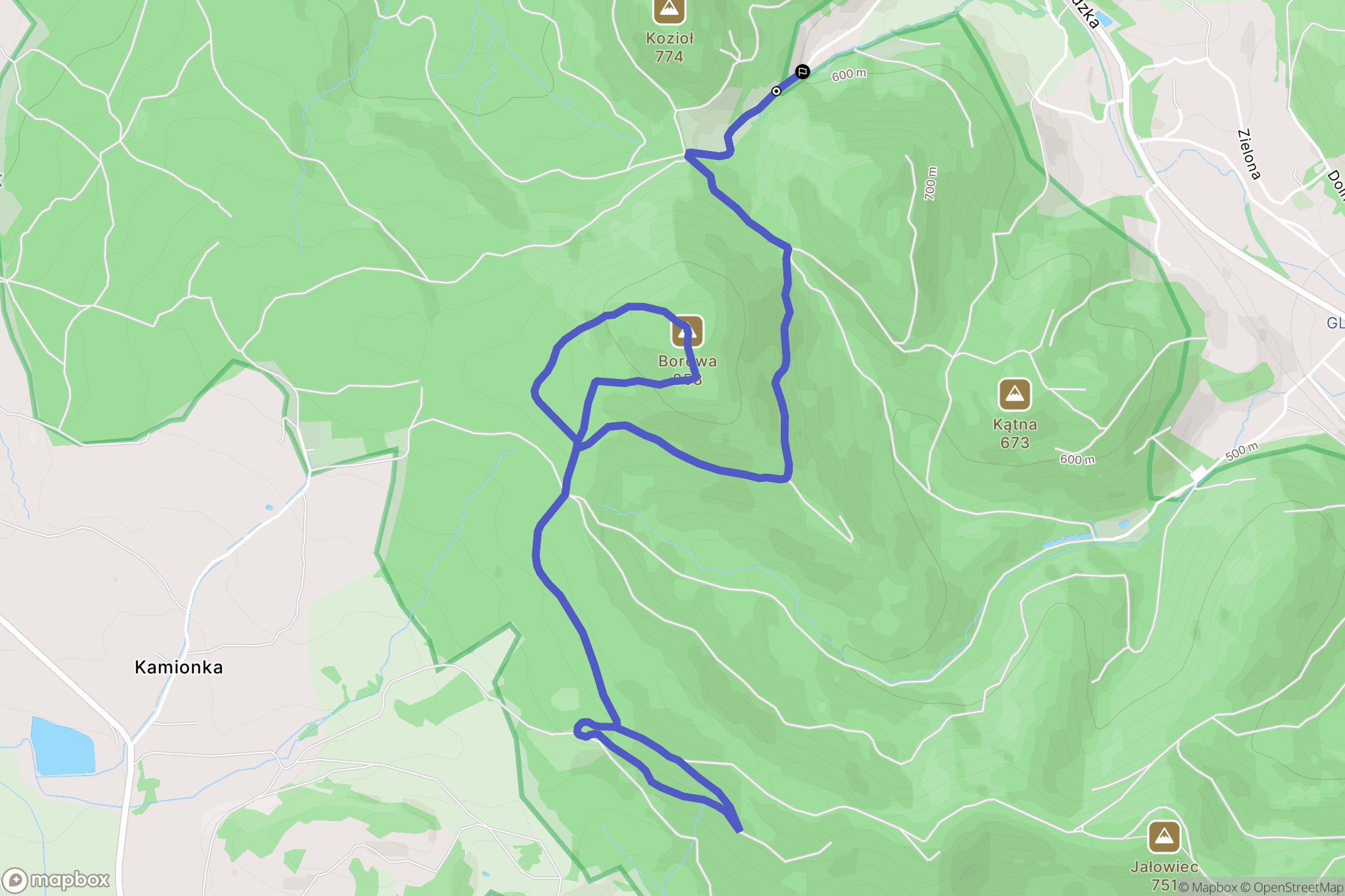 Jedlina-Zdrój: mapa trasy - Poland