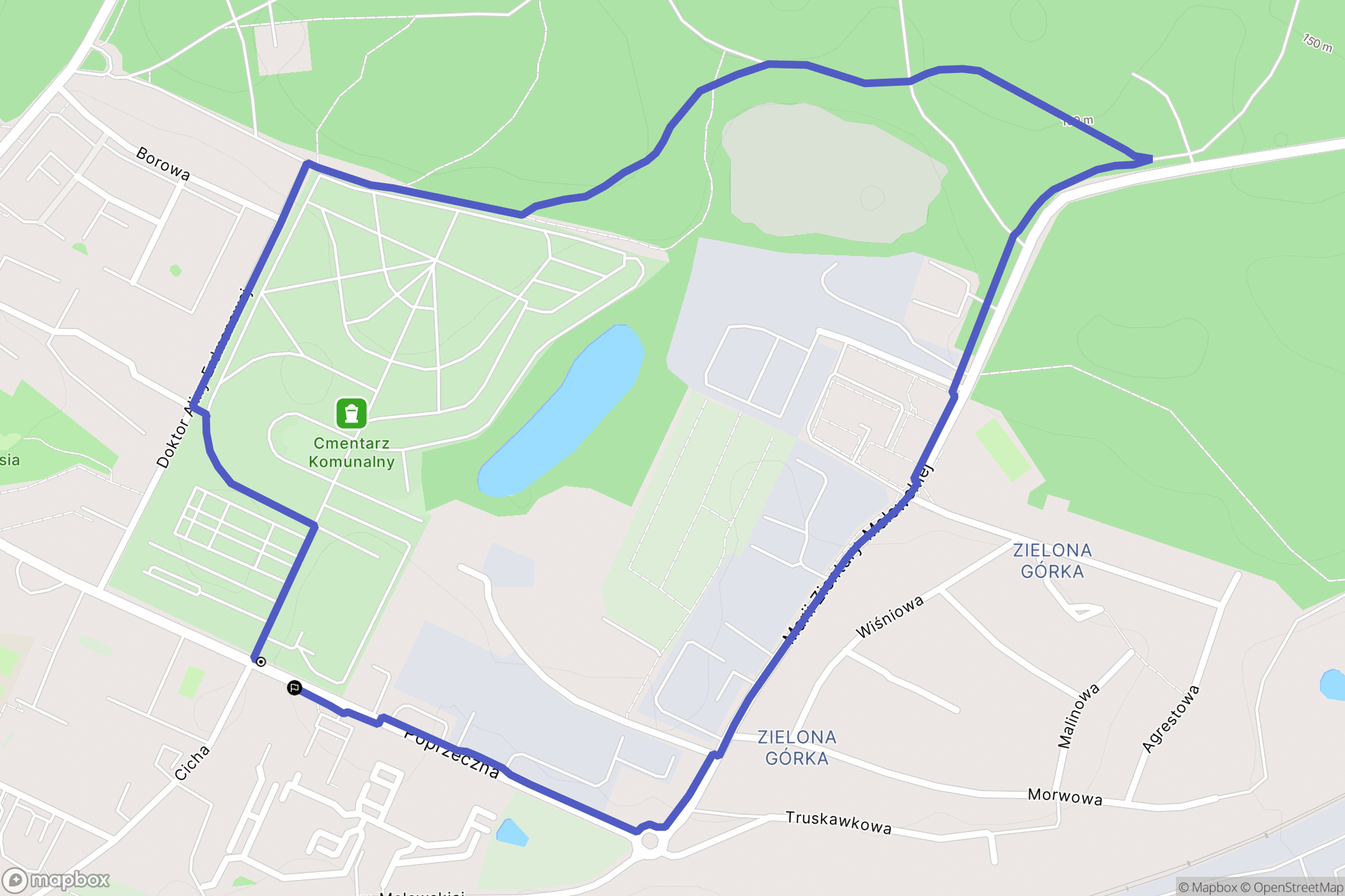 Olsztyn: mapa trasy - Poland