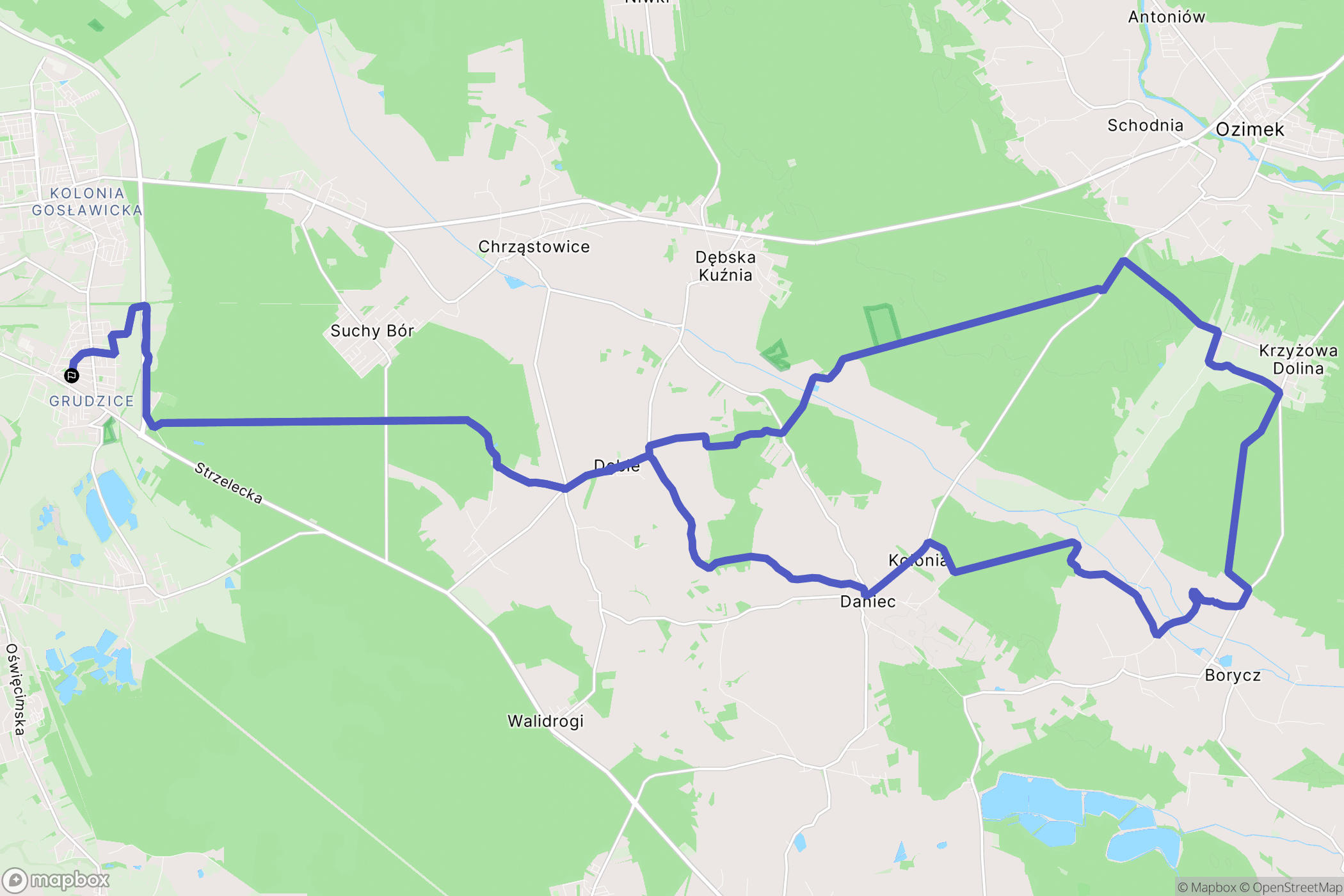 Opole: mapa trasy - Poland