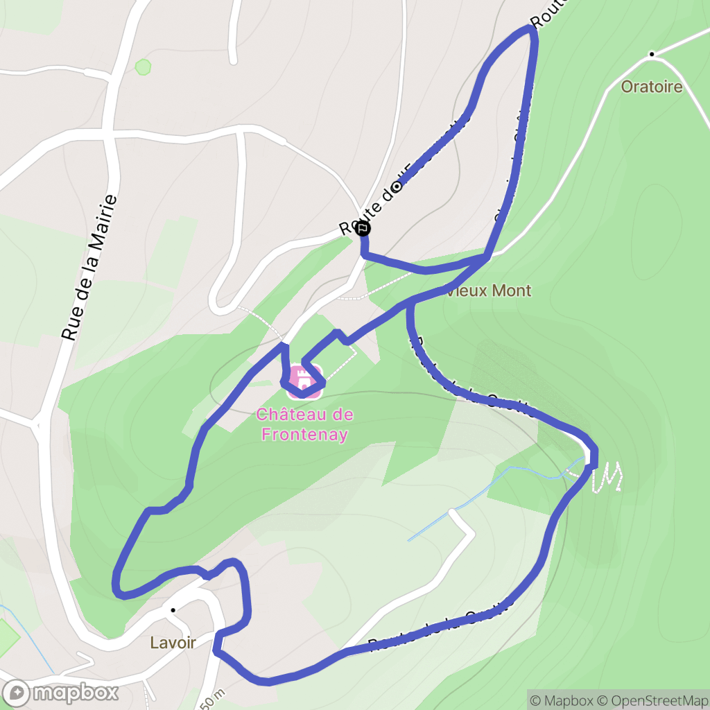Frontenay : carte du parcours de randonnée - France