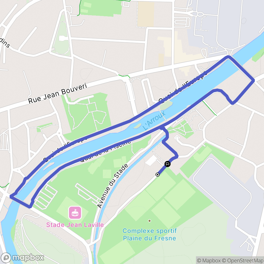 Gueugnon : carte du parcours de randonnée - France