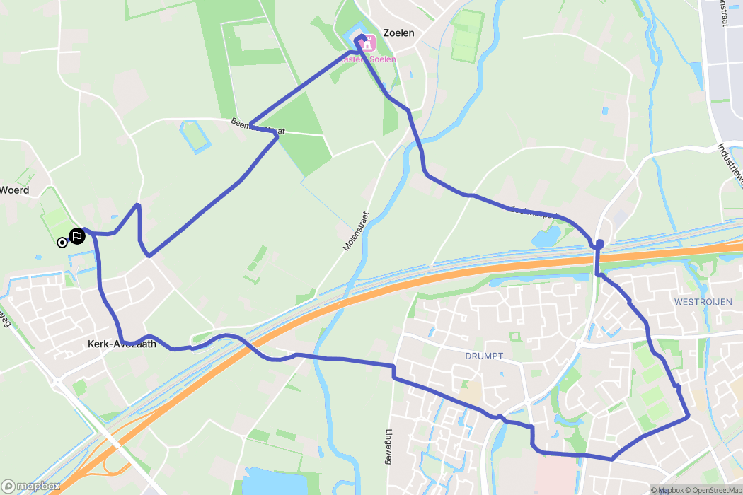 Kerk Avezaath: routekaart voor buitenactiviteiten - Netherlands